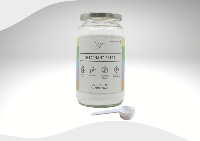 Détachant Extra Colibrille, pot en verre avec cuillère doseuse